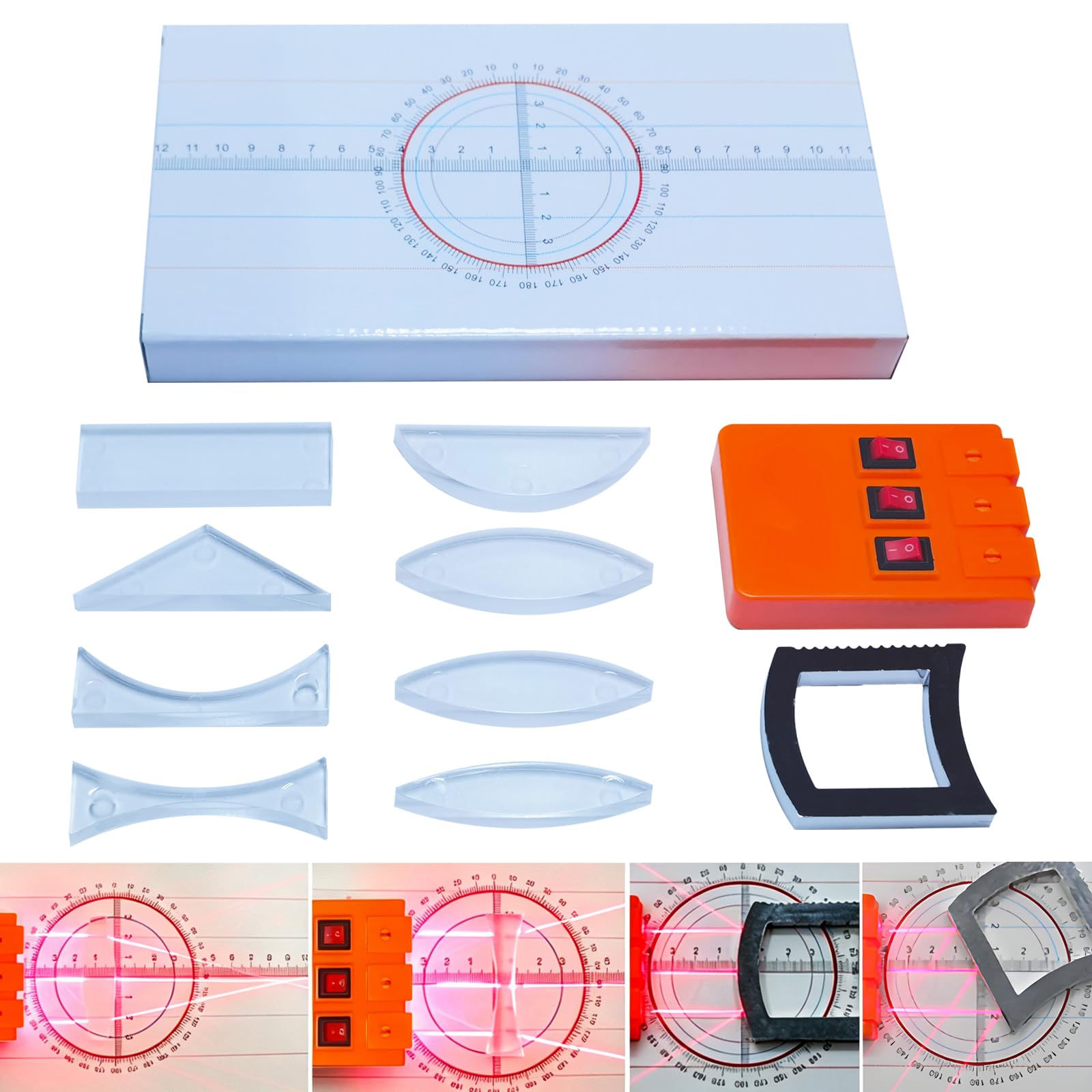 Amazon.com: EXBEPE Physics Optics Experiment Set Prisms Convex